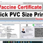 Vaccine Certificate PVC Size Print